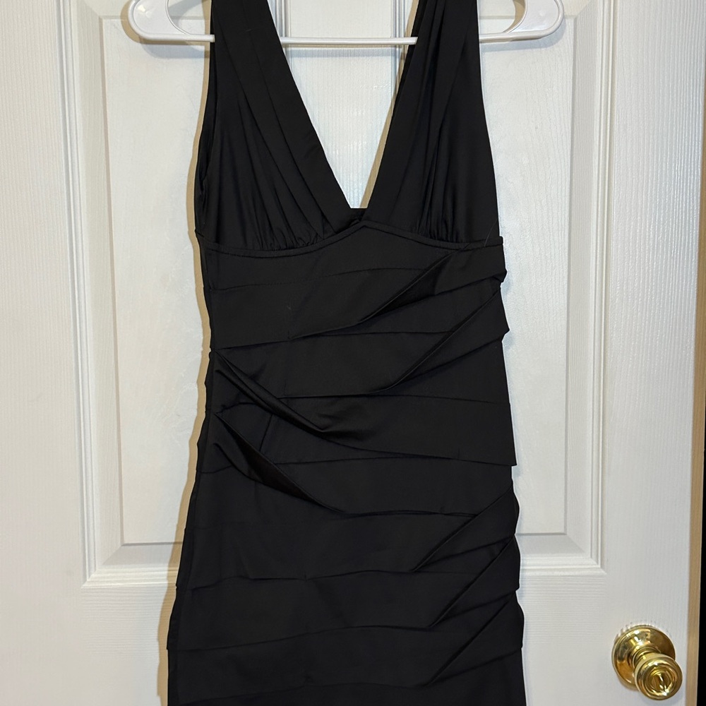 Chic Black Layered Mini Dress